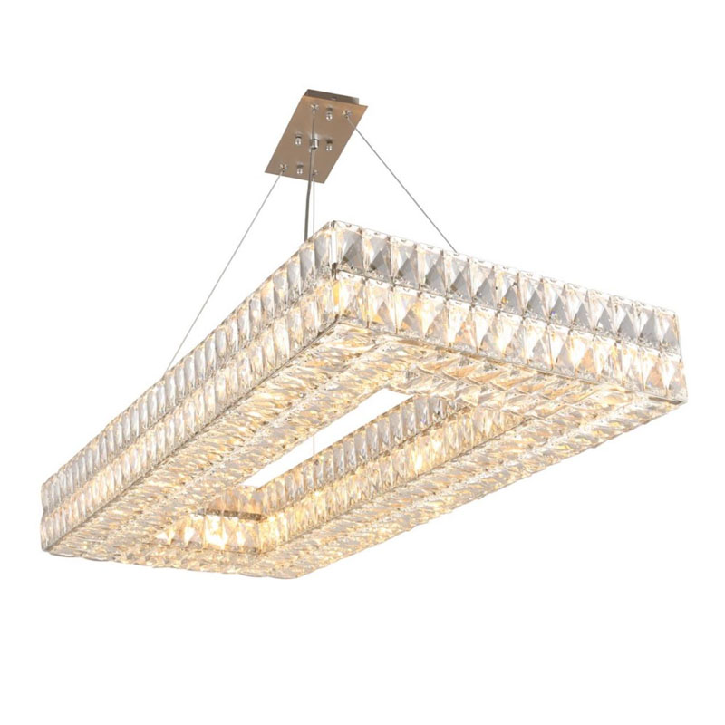 Люстра Crystal Regena Silver Rectangle Chandelier 100 Прозрачный Хром в Сочи | Loft Concept 