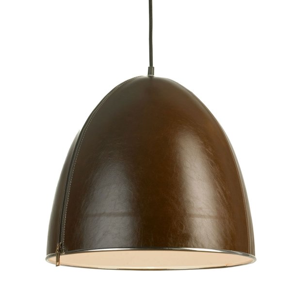 Подвесной светильник Leather Cone Brown Pendant  в Сочи | Loft Concept 