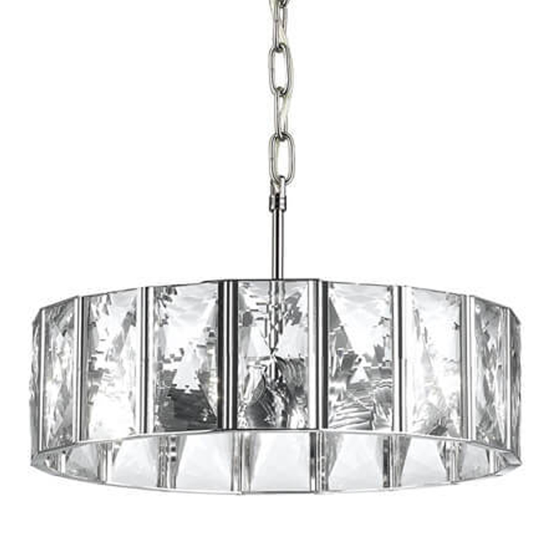 Люстра Tiers Crystal Light Chandelier Round Хром Прозрачный (Transparent) в Сочи | Loft Concept 