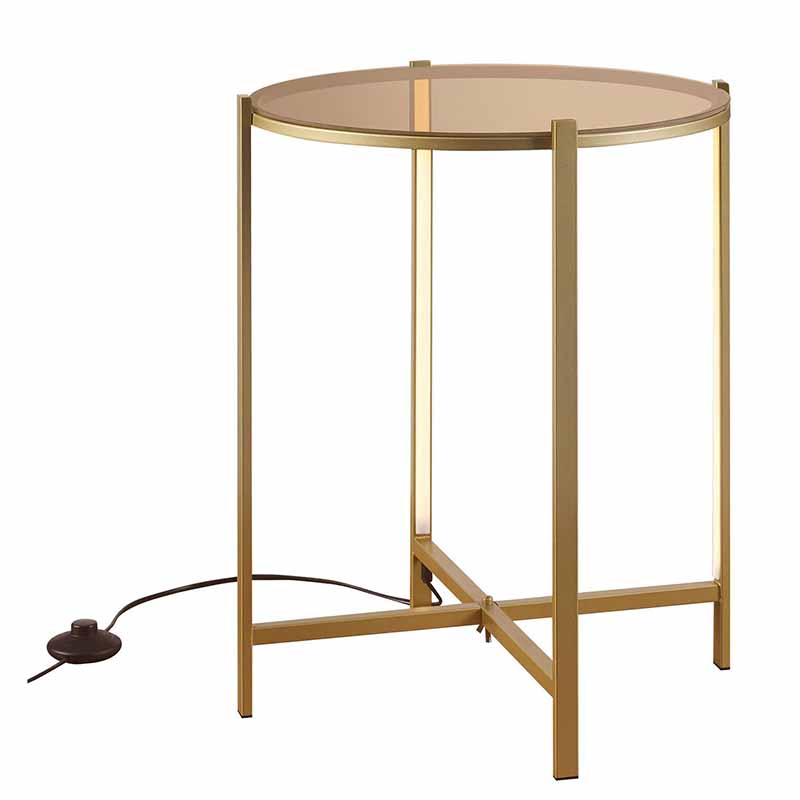 Приставной стол Galia Side Table Bronze LED Бронза в Сочи | Loft Concept 