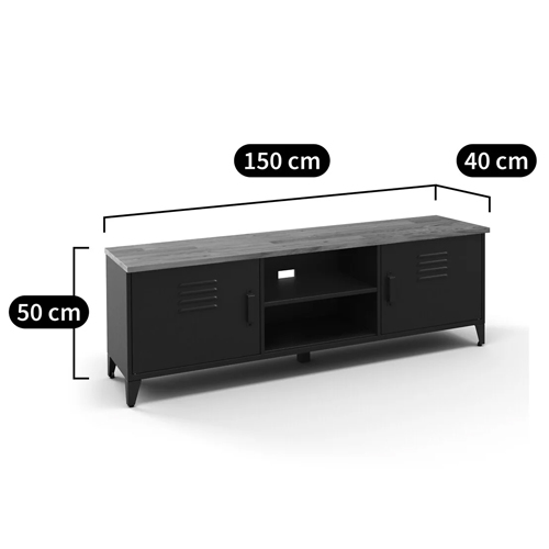 ТВ-тумба из металла и столешницей из массива дуба Metal Wood TV-Stand в Сочи