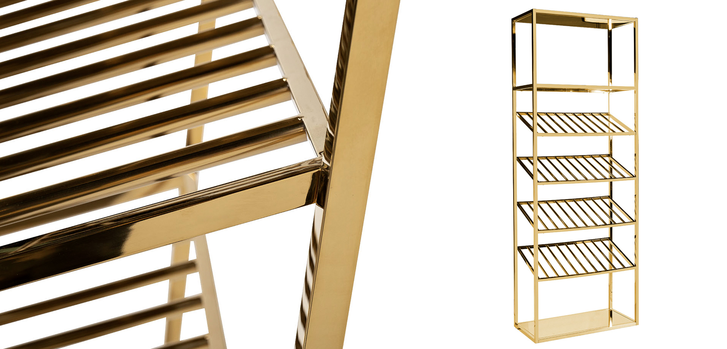 Стеллаж для хранения вина Raul Rack Gold - фото