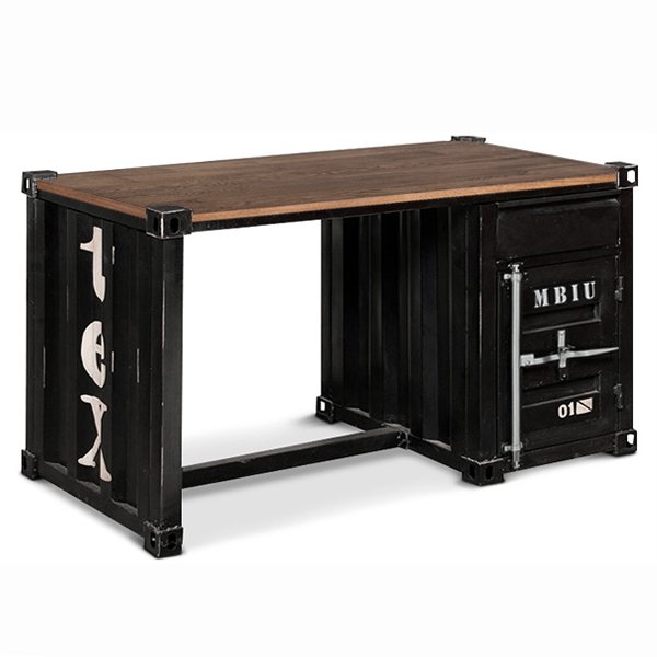 Письменный стол Metal & Oak Sea Container Desk Дуб темный в Сочи | Loft Concept 