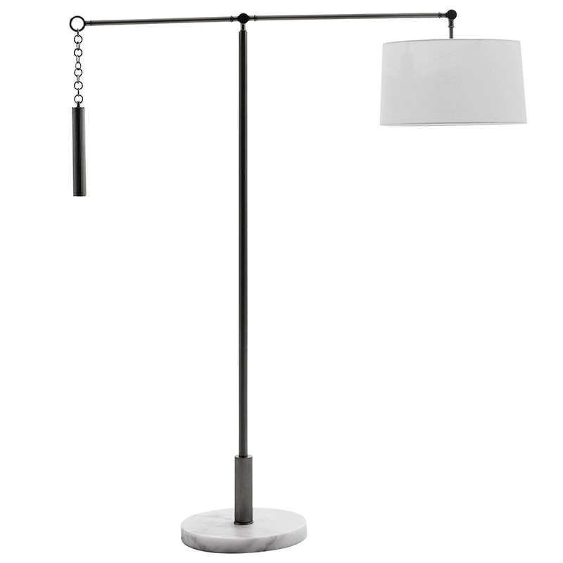 Торшер Arteriors NEWARK FLOOR LAMP Black Черный Белый в Сочи | Loft Concept 