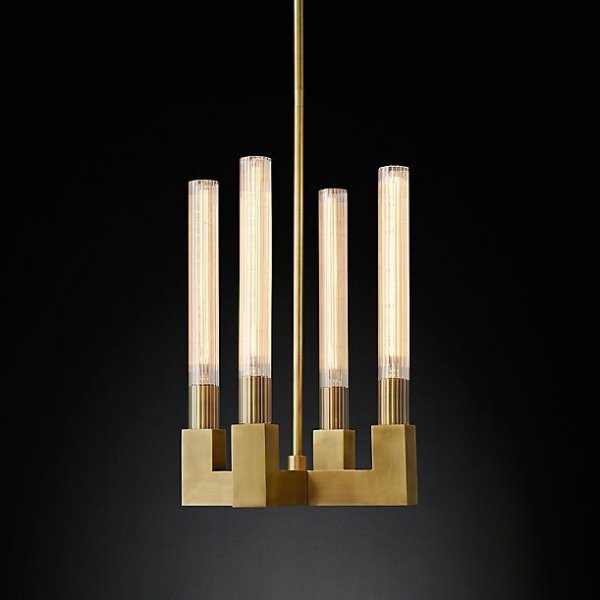 Люстра RH CANELLE Pendant lamp 4 Modern Brass Латунь в Сочи | Loft Concept 