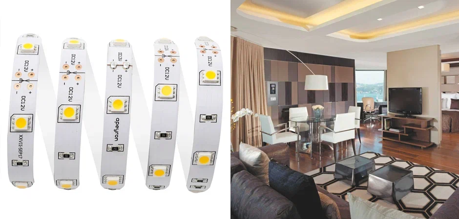 Светодиодная лента 7,2W/m 30LED/m 5050SMD теплый белый 5M Светодиодная лента 7,2W/m 30LED/m 5050SMD теплый белый 5M - Loft-Concept в Сочи