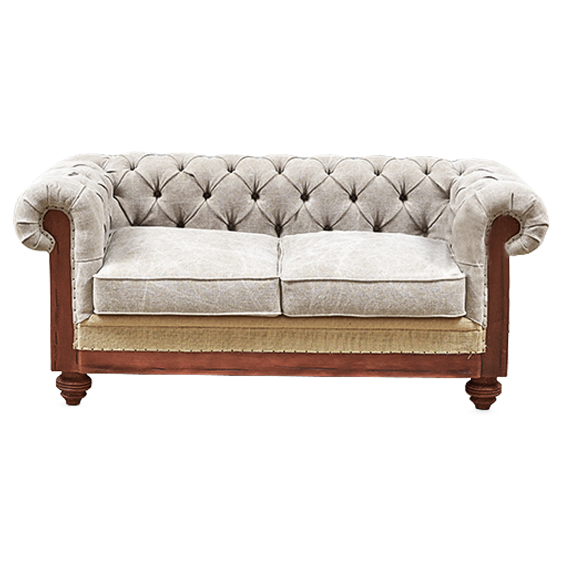 Диван Deconstructed Chesterfield Sofa double Ivory Коричневый Бежево-серый в Сочи | Loft Concept 