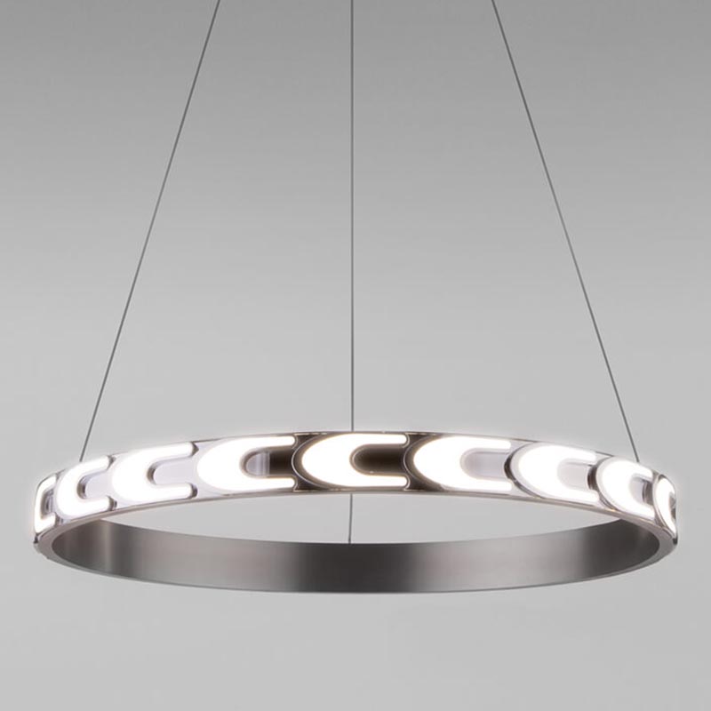 Люстра Maoris Ring Horizontal Chandelier D60 Никель Сатин в Сочи | Loft Concept 