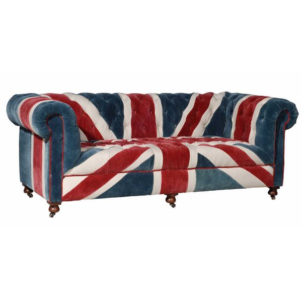 William Sofa Union Jack Velvet Andrew Martin Мульти в Сочи | Loft Concept 