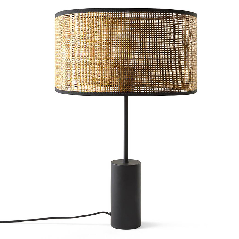 Настольная лампа Solvei Wicker Table lamp Черный Коричневый в Сочи | Loft Concept 