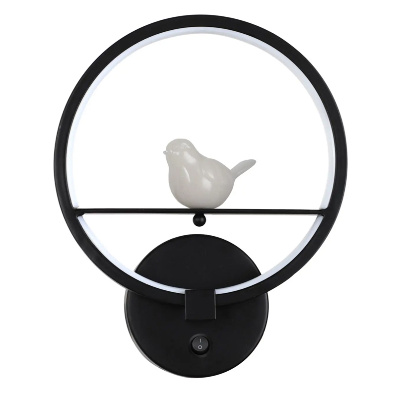 Бра Bird Ring Sconce black Черный в Сочи | Loft Concept 