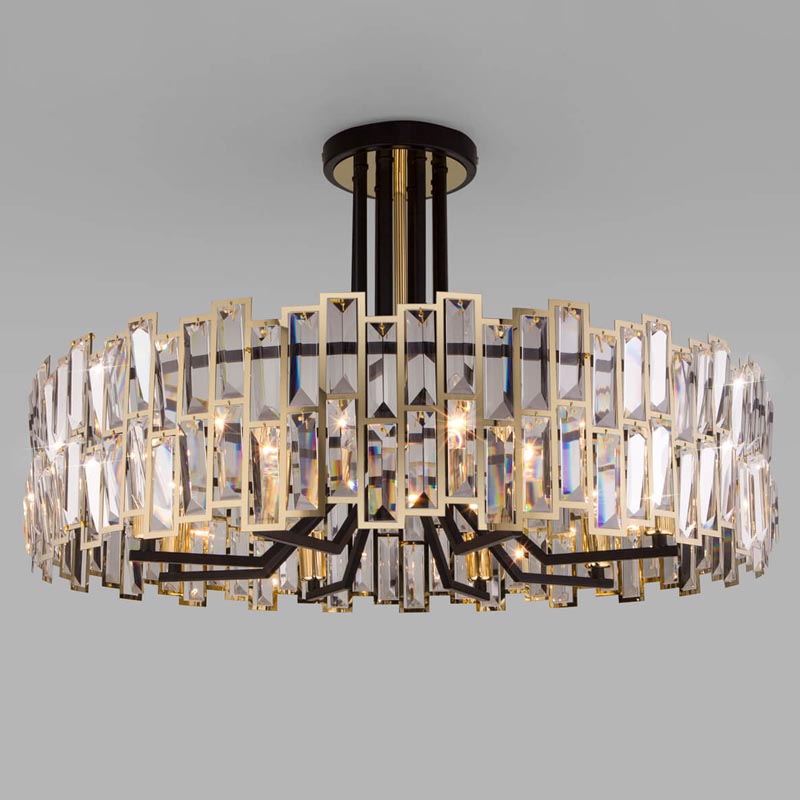 Потолочная люстра Darkness Chandelier gold 71 Черный Прозрачный (Transparent) Золотой в Сочи | Loft Concept 