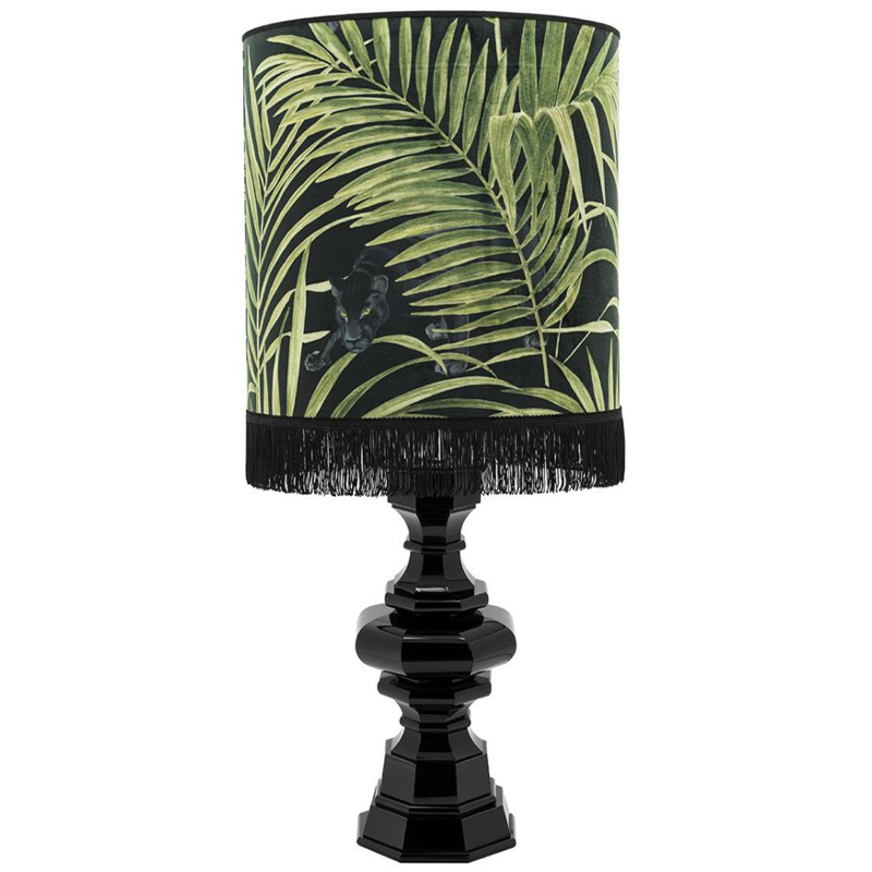 Настольная лампа Table Lamp Empire Velvet Black Green Зеленый Черный в Сочи | Loft Concept 