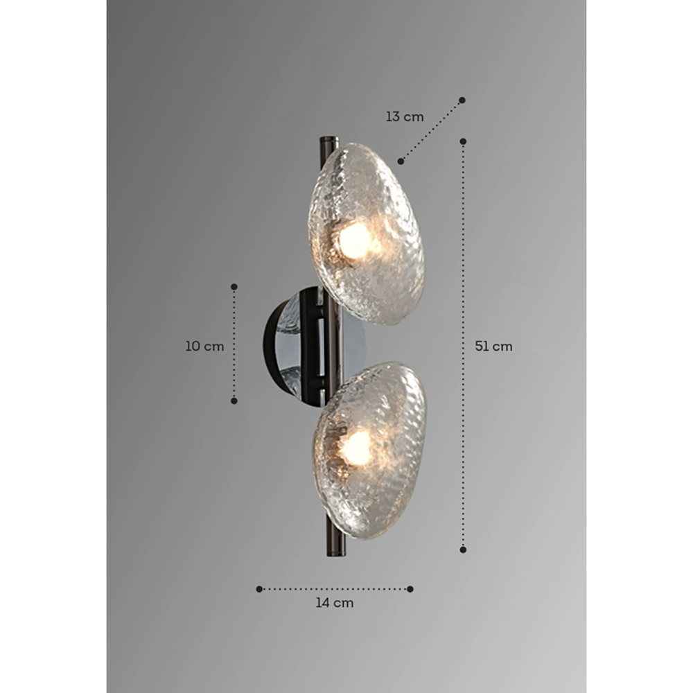 Бра LINDIS FROST LONG WALL 2 лампы Прозрачное стекло в Сочи