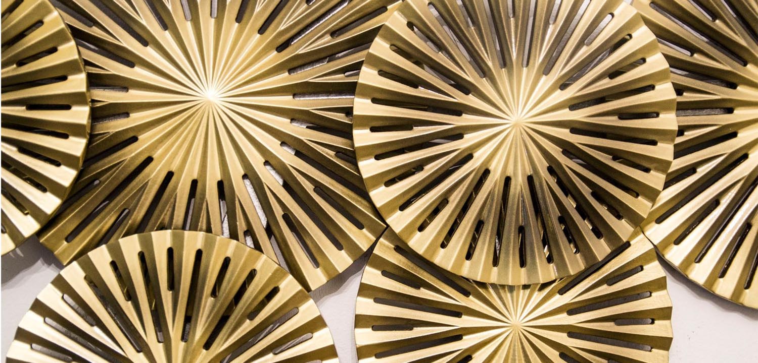 Арт-объект Apollo Brown and Gold Wall Plaque Disc gap 11 - фото №1