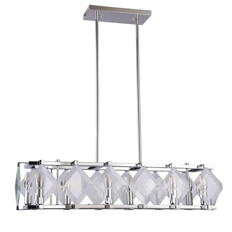 Люстра Glass Rhombus Lighting Хром в Сочи | Loft Concept 