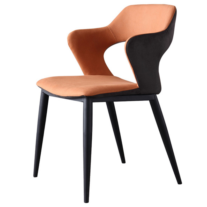 Стул с открытой спинкой Obrien Chair Orange and Grey Оранжевый и Серый Оранжевый Серый Черный Стул с открытой спинкой Obrien Chair Orange and Grey Оранжевый и Серый Оранжевый Серый Черный в Сочи | Loft Concept