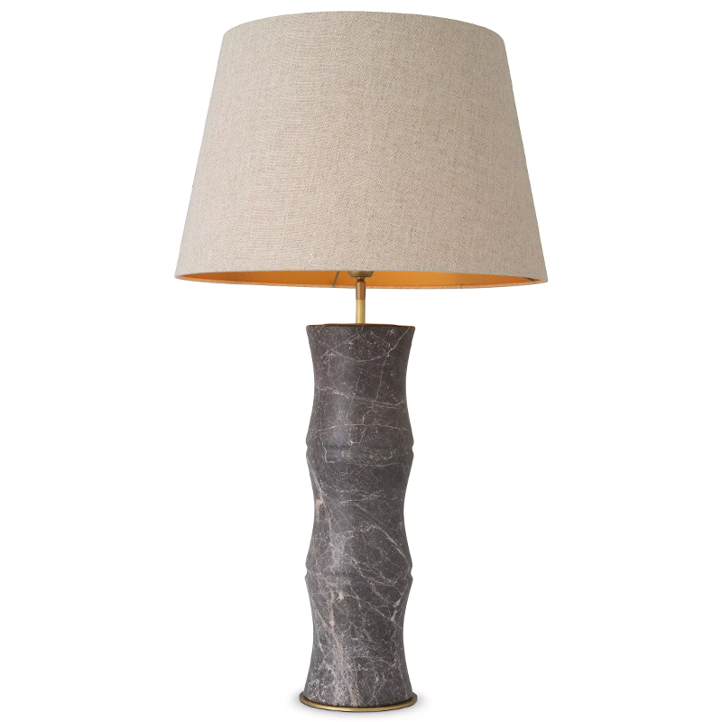 Настольная лампа Eichholtz Table Lamp Bonny Grey Бежево-серый Серый Латунь в Сочи | Loft Concept 