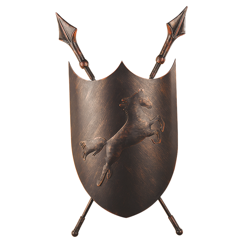 Бра Shield Horse Sconce Коричневый винтаж в Сочи | Loft Concept 