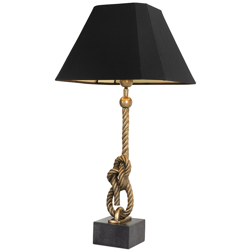 Настольная лампа Eichholtz Table Lamp Miles Черный Винтажная латунь в Сочи | Loft Concept 