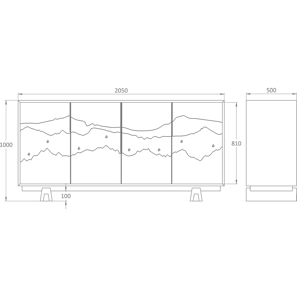 Буфет Okinawa Taupe Large в Сочи