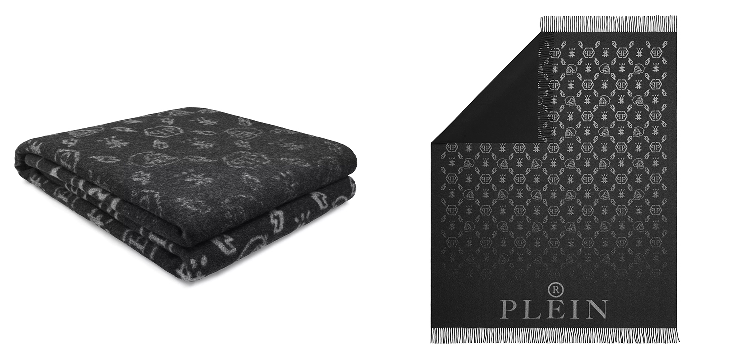 Плед Philipp Plein Plaid Cashmere Monogram - фото №1