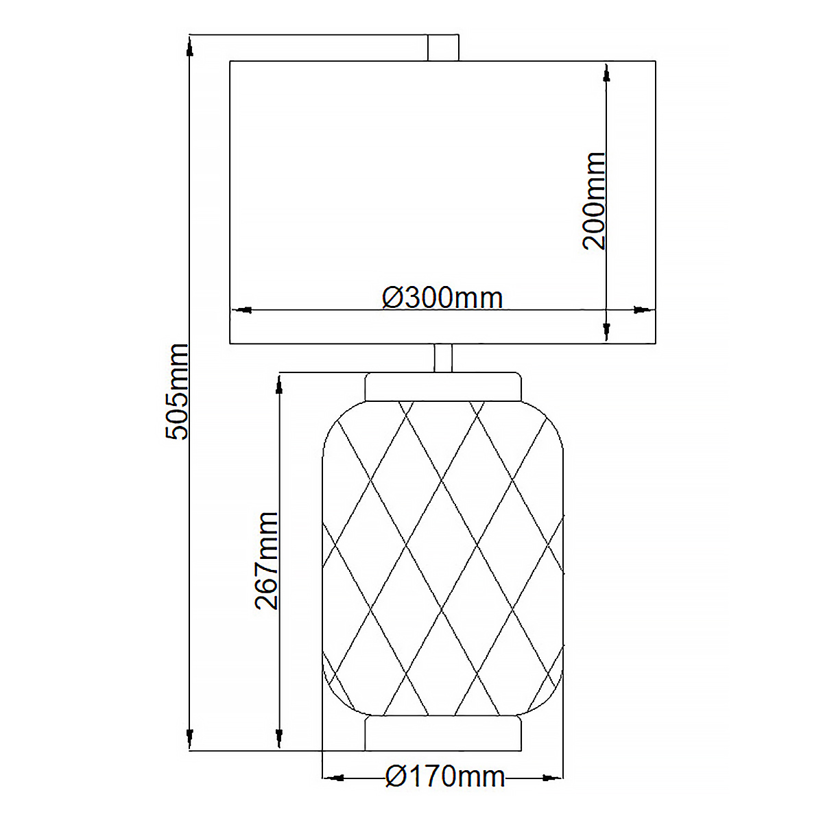 Настольная лампа с цилиндрическим абажуром и прозрачным стеклянным основанием Quintiesse в Сочи