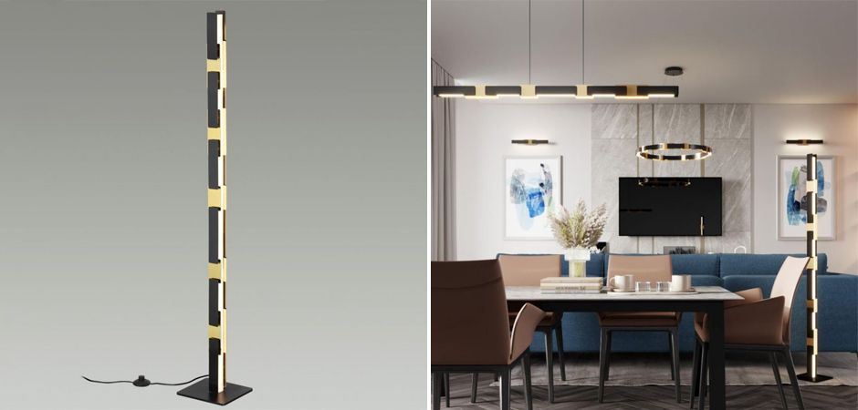 Торшер Shades of Gold с выключателем Торшер Shades of Gold с выключателем - Loft-Concept в Сочи