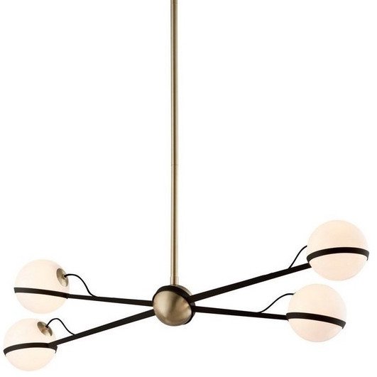 Люстра Troy Lighting Ace Linear Pendant Коричневый Молочный в Сочи | Loft Concept 