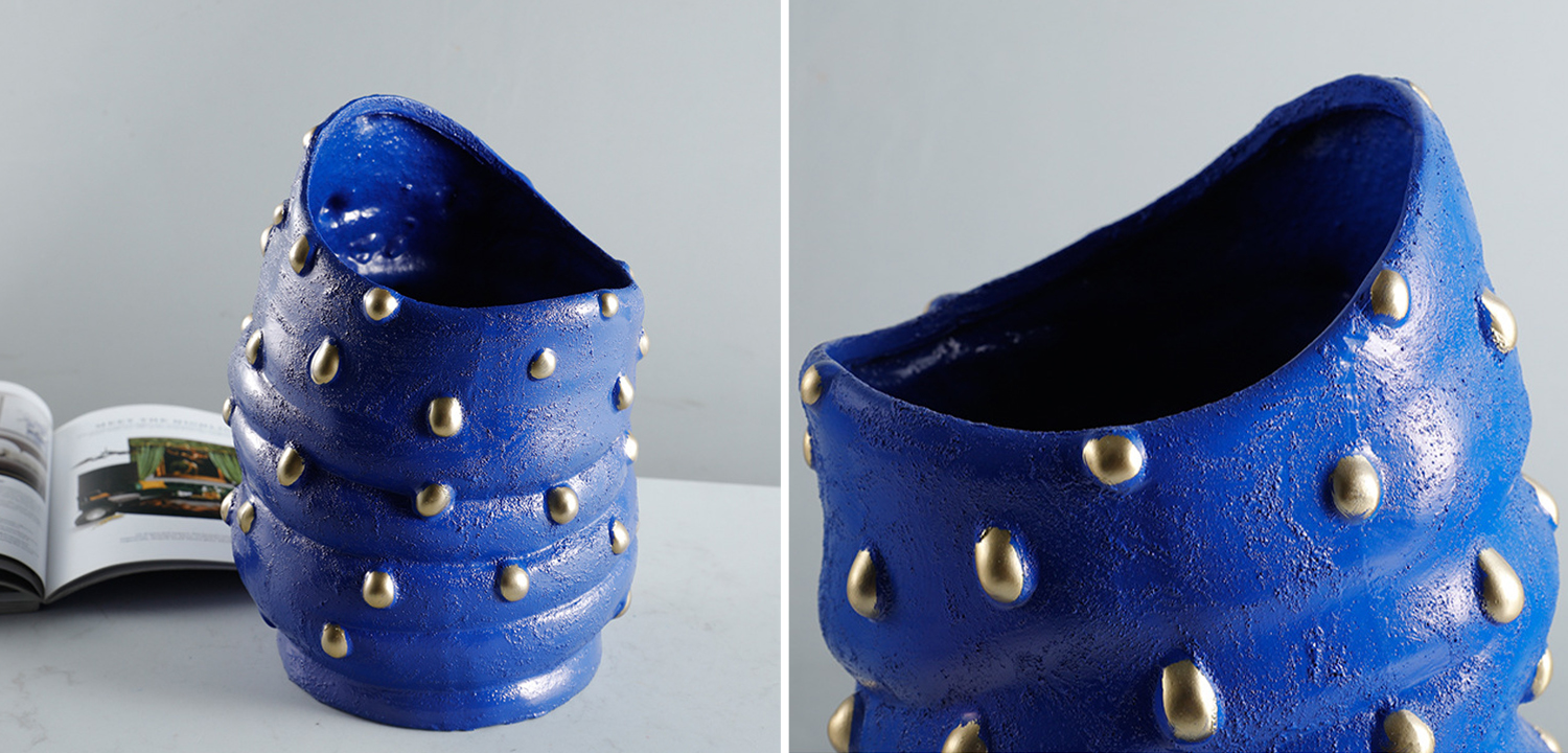 Ваза Molecule Collection Vase Blue Gold - фото