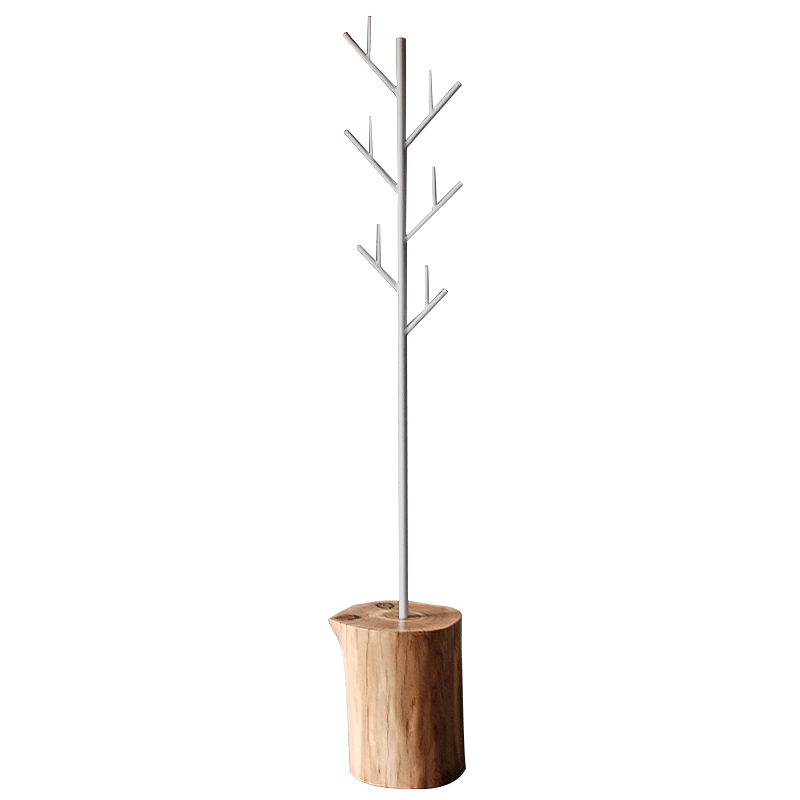 Вешалка Metal Branches and Stump Floor Hanger White Белый Светлый дуб в Сочи | Loft Concept 