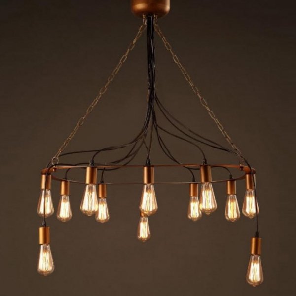 Люстра Blood Wire Chandelier Black 12 Золотой Черный в Сочи | Loft Concept 