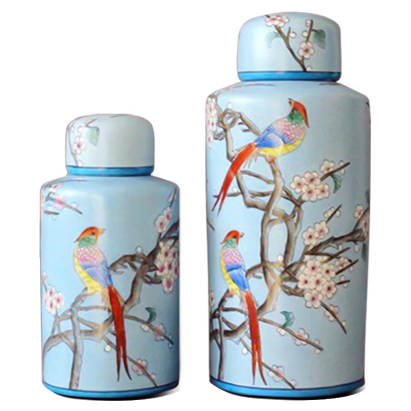 Ваза Garden Blue Birds Vase Голубой Мульти в Сочи | Loft Concept 