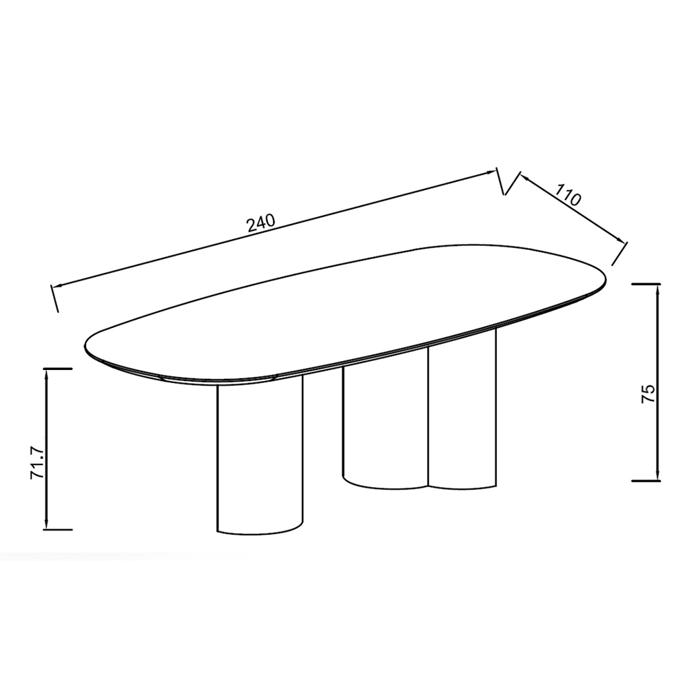 Стол обеденный мраморный с колоннами Marble Column Table в Сочи