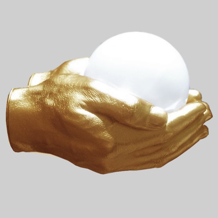 Бра Glowing Ball In The Gold Hands Золотой в Сочи | Loft Concept 