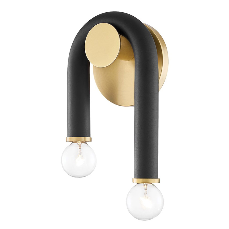 Бра Paulson floppy wall sconce gold Черный Золотой в Сочи | Loft Concept 