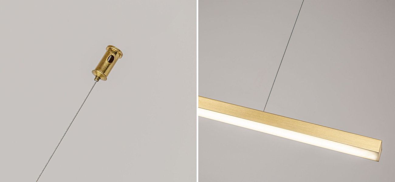 Светодиодная люстра DRAWING LINES Gold - фото №1