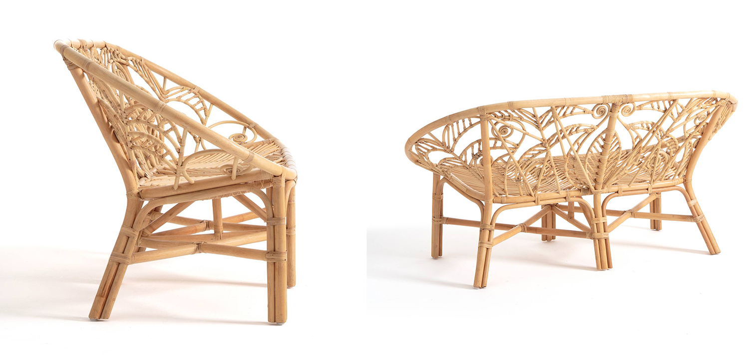 Уличный диван из ротанга Wicker Pattern Sofa - фото №1