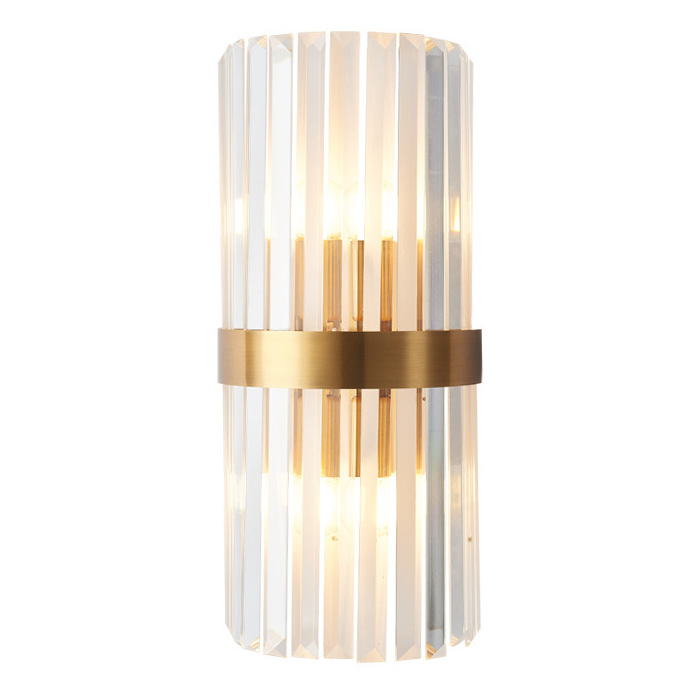 Бра Odeon Clear Glass Gold metal Wall Lamp Прозрачный Латунь в Сочи | Loft Concept 