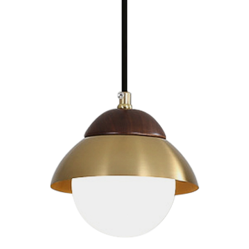 Подвесной светильник Roch Pendant Wooden Eco Light Коричневый Латунь в Сочи | Loft Concept 