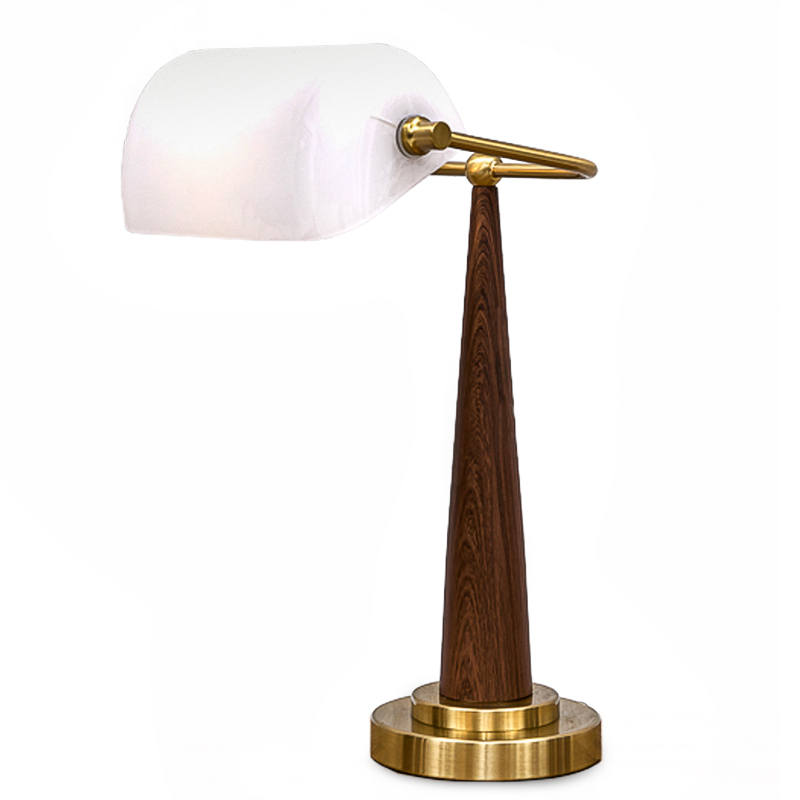 Настольная лампа Ziani Table lamp Белый Коричневый Латунь в Сочи | Loft Concept 