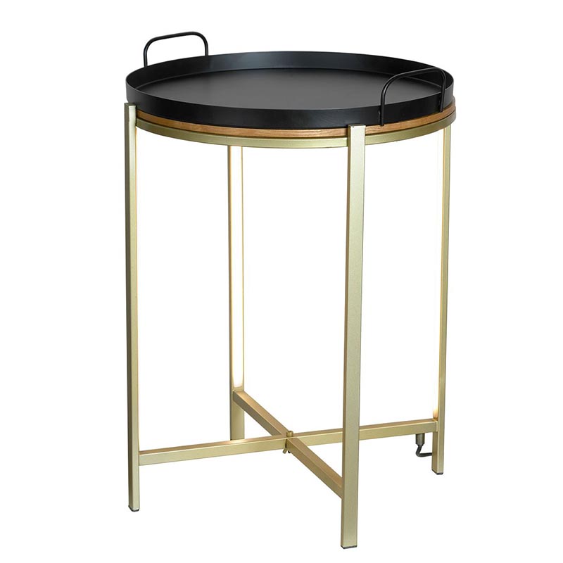 Приставной стол Nagib Side Table Bronze LED Бронза в Сочи | Loft Concept 