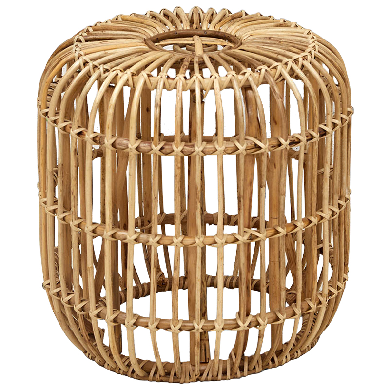 Плетеный приставной столик Wicker Side Table Древесина в Сочи | Loft Concept 