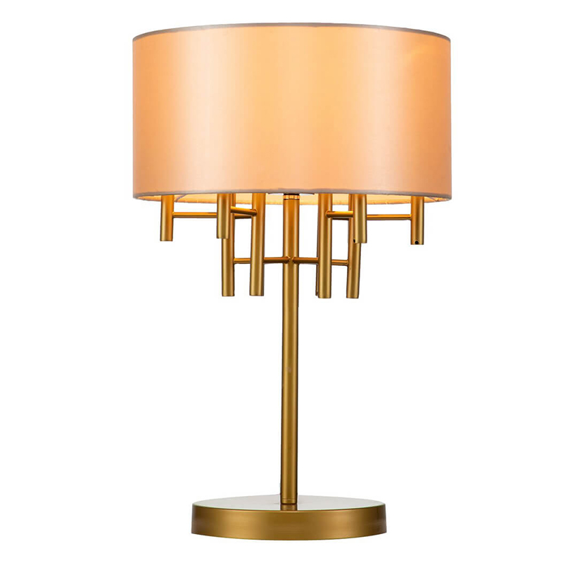 Настольная лампа Латунь Oswell Lampshade Table Lamp Латунь Бежевый в Сочи | Loft Concept 