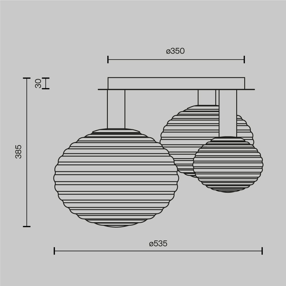 Потолочный светильник Triple ribbed base в Сочи