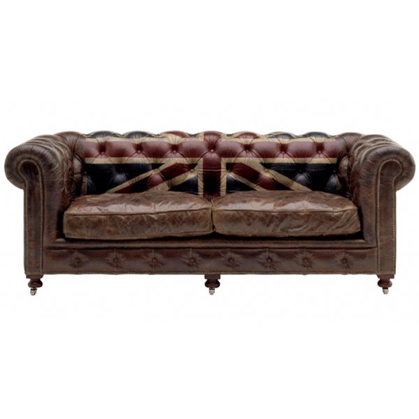 Диван Chesterfield Rebel Sofa Union Jack Andrew Martin Коричневый в Сочи | Loft Concept 