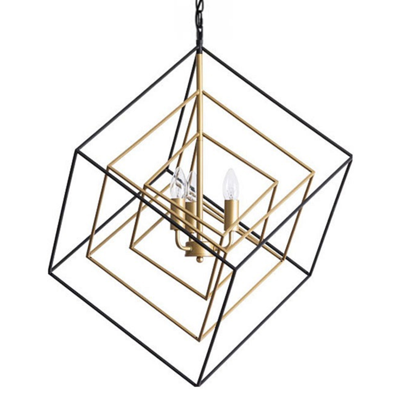 Светильник CUBIST Pendant Black and Gold 3 lamp Золотой Черный в Сочи | Loft Concept 