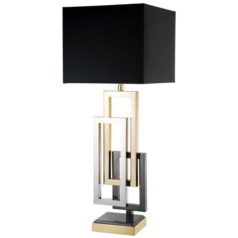 Настольная лампа Eichholtz Table Lamp Regine Черный Никель Темный никель Золотой в Сочи | Loft Concept 