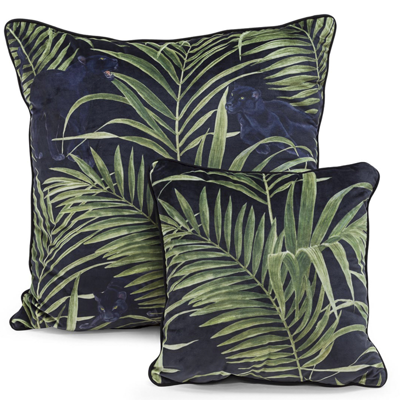 Комплект подушек SET PILLOW ABHIKA black-green Зеленый Черный в Сочи | Loft Concept 