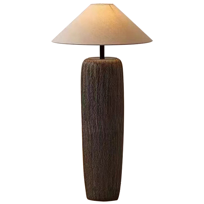 Торшер Coffey Lampshade Floor Lamp Бежевый Коричневый в Сочи | Loft Concept 